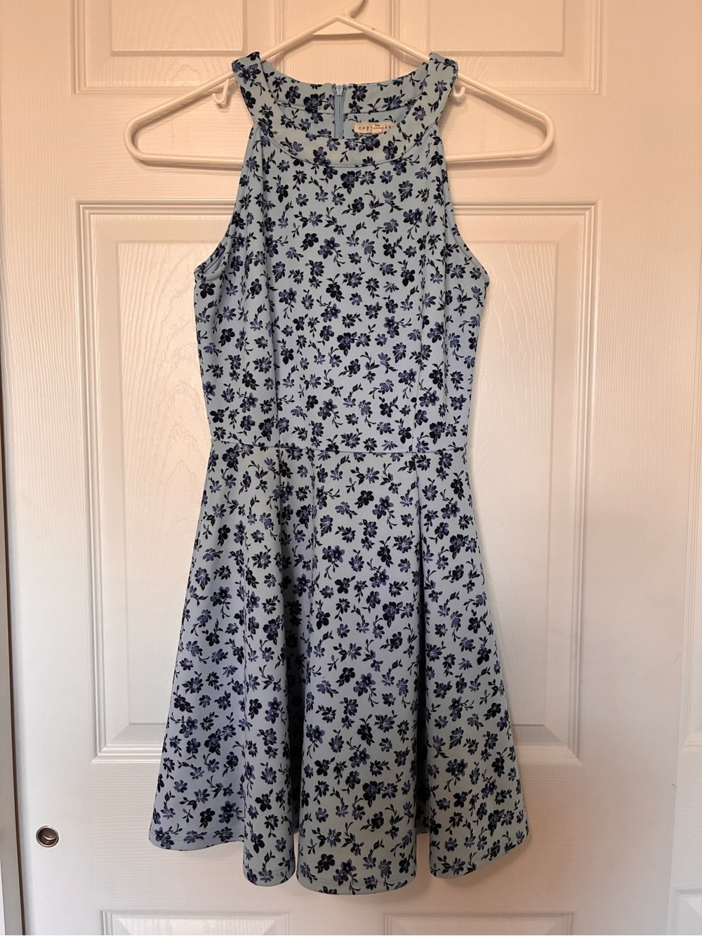 Copper Key Sleeveless Fit and Flare Dress Blue Floral Women’s Sz XS - Picture 2 of 10